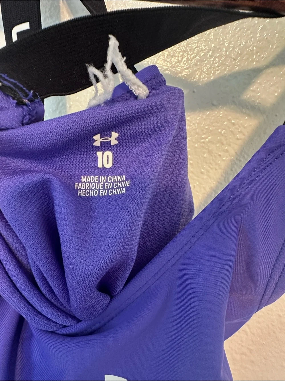 Under Armour Girls Purple Athletic One-Piece Swimsuit